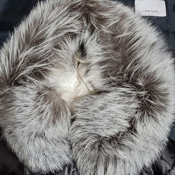 PRADA Silver Grey Puffer Jacket Size 40 - Picture 14 of 14